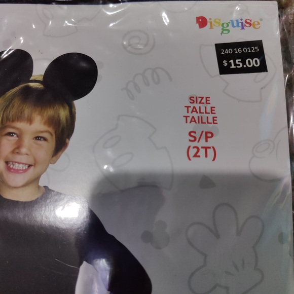 Disney Mickey Mouse size 2t Kids Costume - Red and Black Great For Halloween - Picture 5 of 7